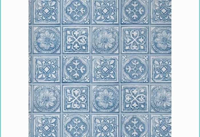 Papier Peint Imitation Ceramique Carreau Ciment Bleu Nappe Enduite Tissu Enduit Carreaux