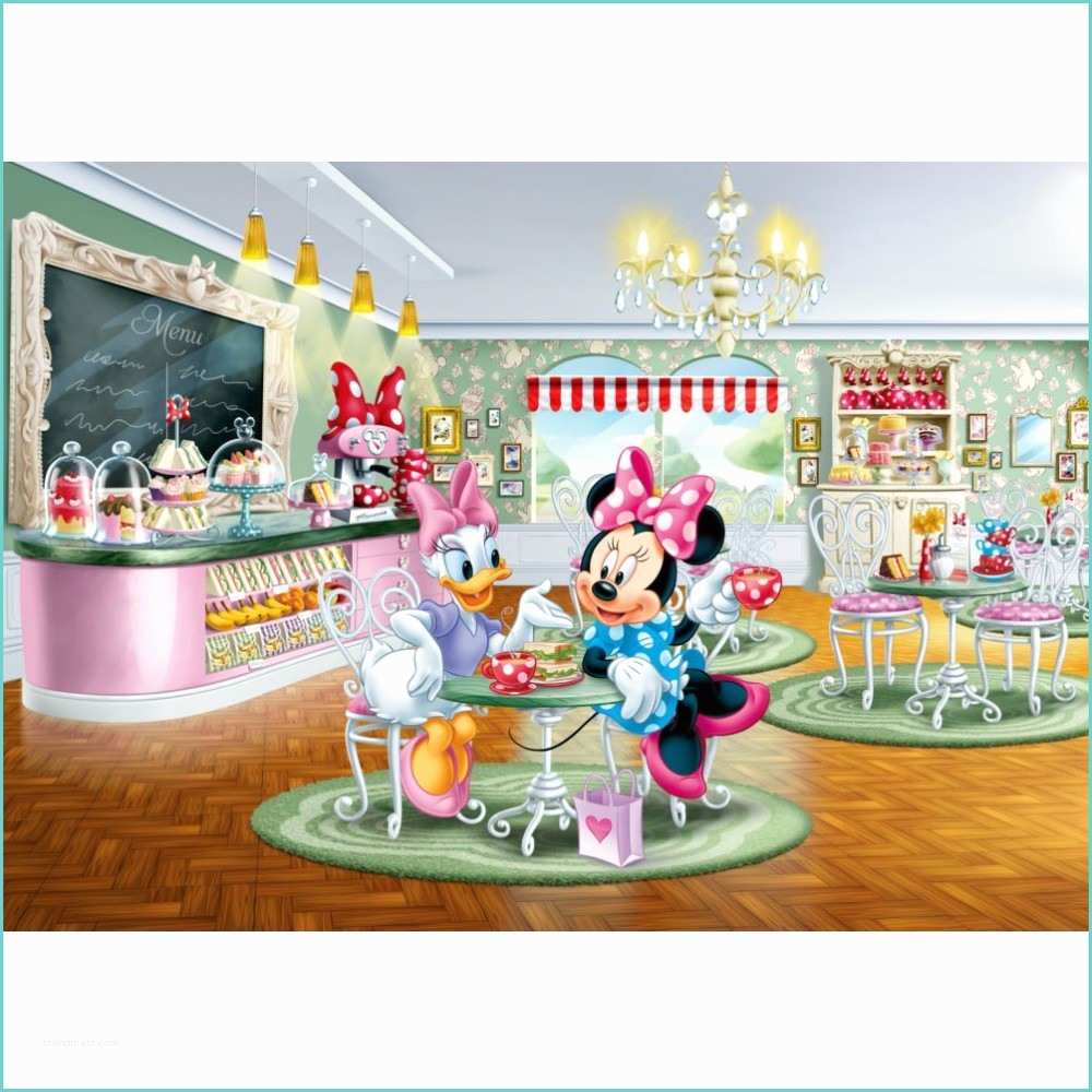 Papier Peint Minnie Mouse Papier Peint Minnie & Daisy Au Salon De Thé Disney 180x255