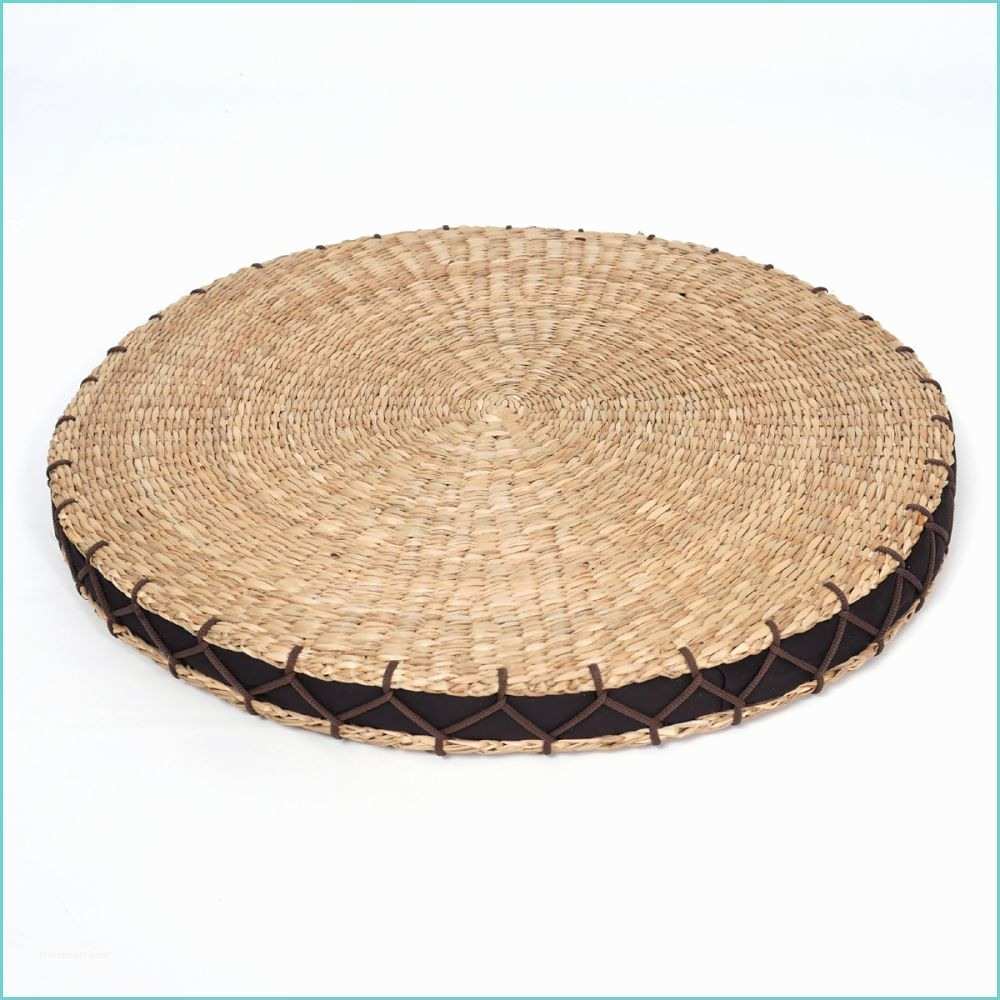 Papier Peint Paille De Riz Coussin Rond Zabuton En Paille De Riz Ø46 X 4cm