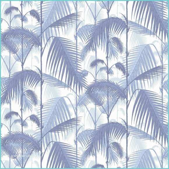 Papier Peint Tropical Chic Papier Peint Bleu Feuillage Exotique Palm Jungle Cole