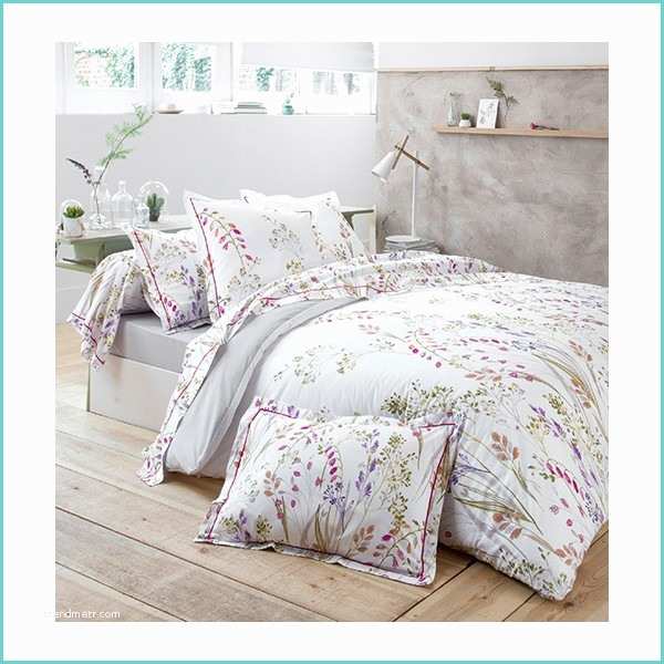 Parure De Lit Percale Parure De Lit Percale De Coton Herbier Blancollection