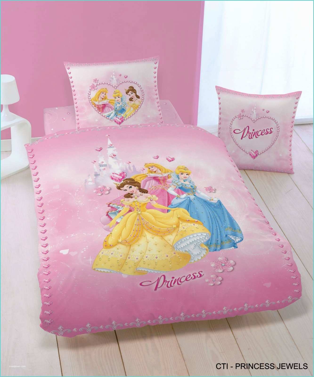 Parure De Lit Petite Fille Housse De Couett Disney Princesse 140 X 200 Cm Parure