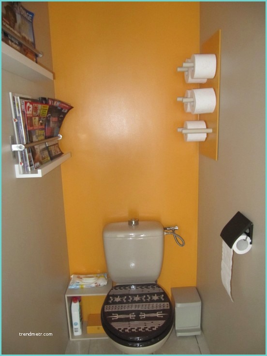Peindre Interieur Cuvette Wc Déco toilettes orange