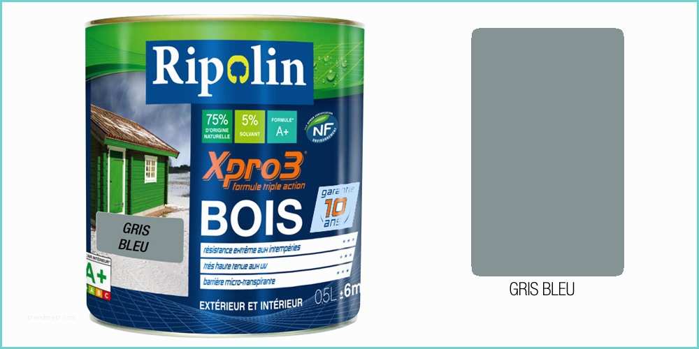 Peinture Bois Ripolin Ripolin Xpro3 Bois 0 5 Litres Gris Bleu