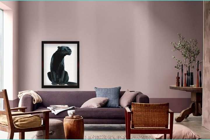 Peinture Murale Design Salon Couleur Saumon Peinture Murale