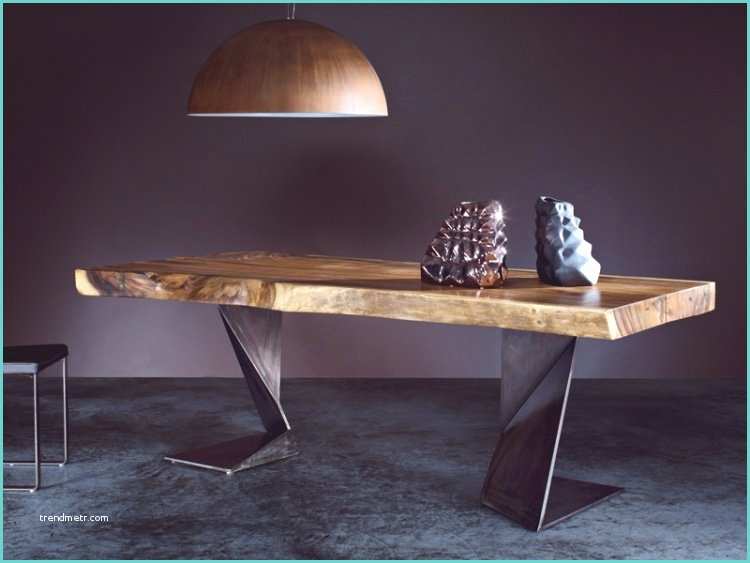 Pieds De Table Metal Design La Table Bois Massif Le Must Have Dans tous Les Domiciles
