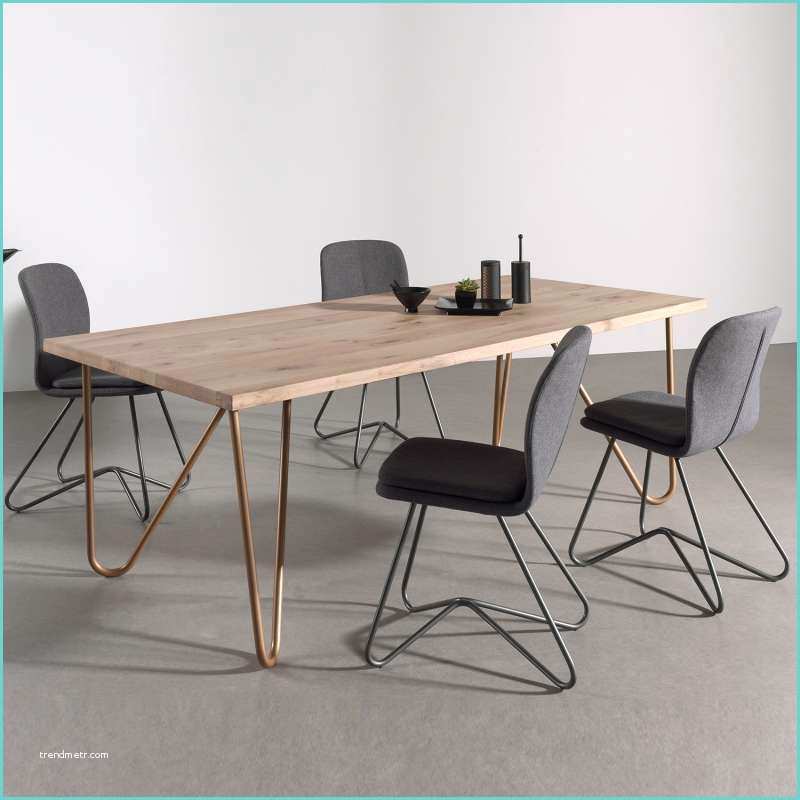Pieds De Table Metal Design Table Design Plateau Bois Massif Pieds Géométriques En