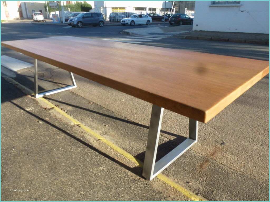 Pieds De Table Metal Table Plateau Bois Pied Metal – Myqto