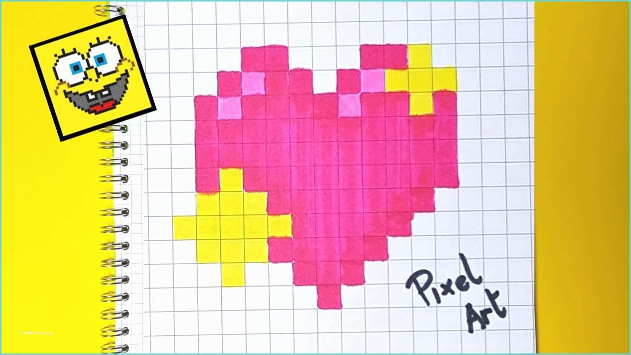 Pixel Art Arc En Ciel Pixel Facile Coeur Brillant Avec Pixel Art Facile