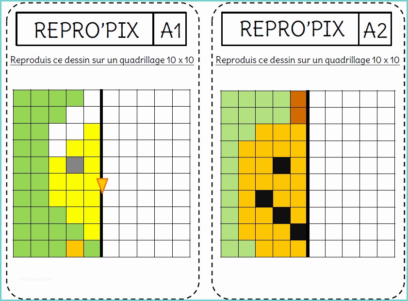 Pixel Art Gratuit A Imprimer La Symétrie Par Le Pixel Art L école De Crevette