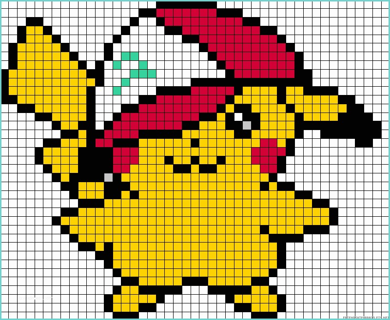 Pixel Art Gratuit Pika Pika Pikachu Se Montre En Perles à Repasser Modèles