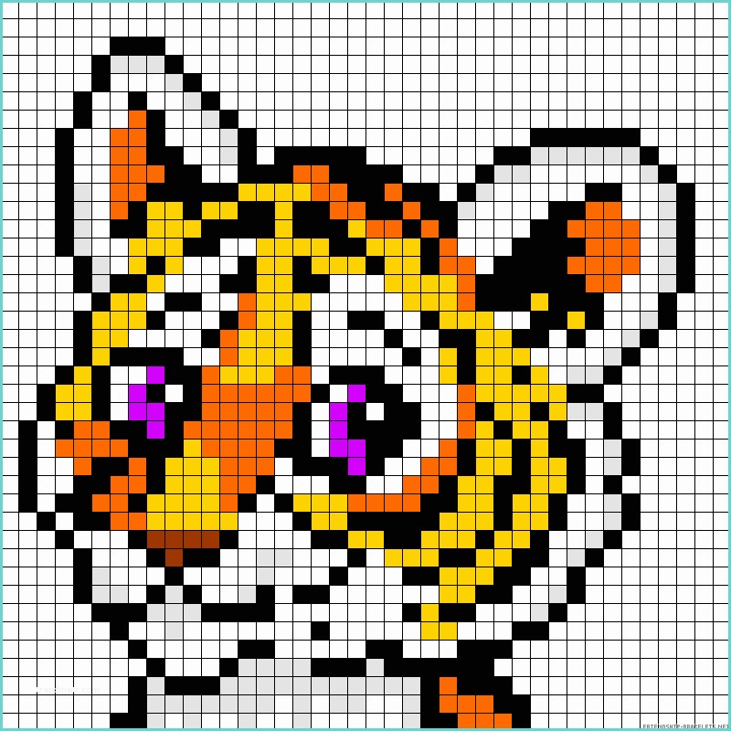 Pixel Art Gratuit Tête De Tigre Niveau élevé Pixel Art