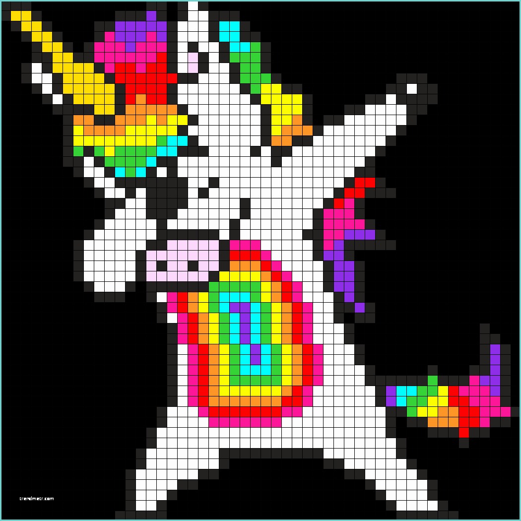 Pixel Art Minecraft A Imprimer Dab Pony Perler Pattern Dessin Pixel