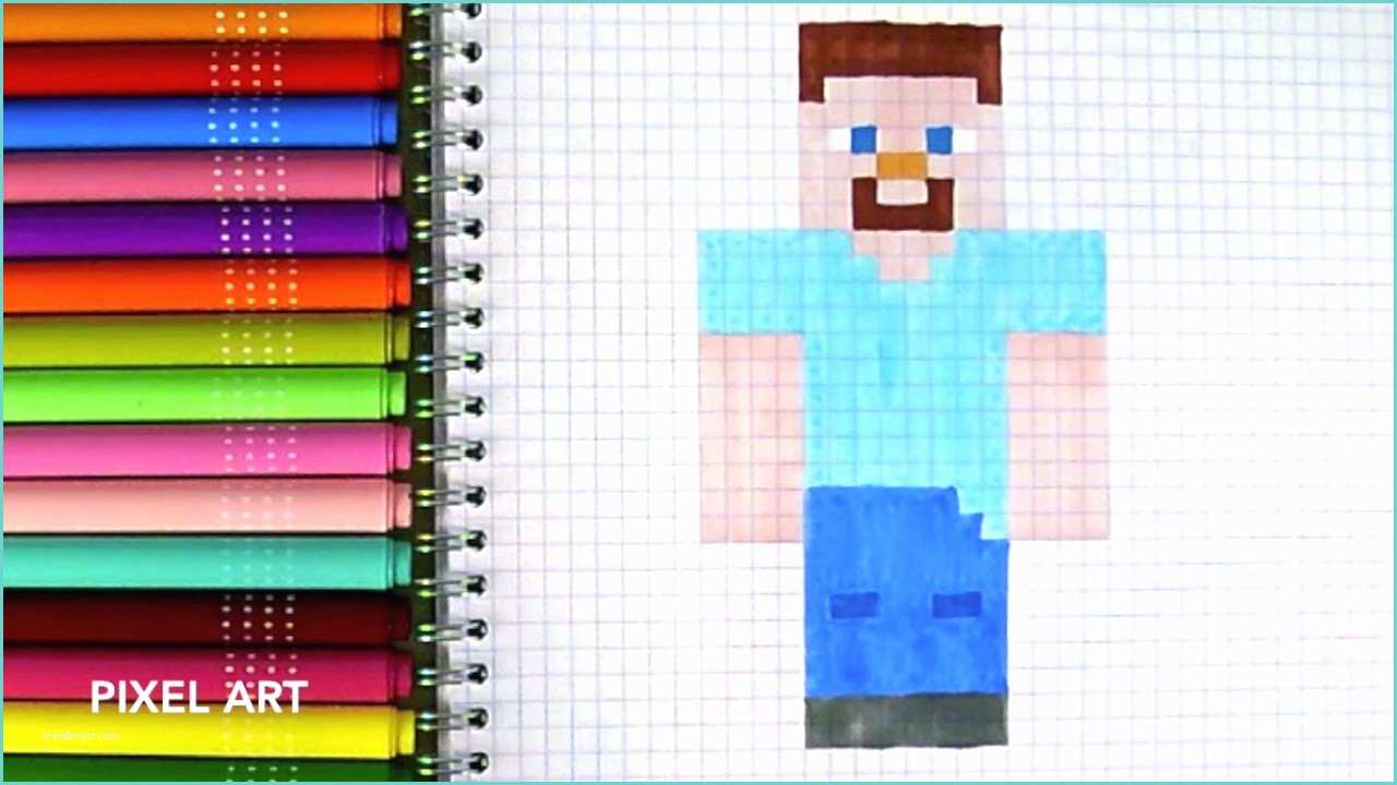 Pixel Art Minecraft A Imprimer Ment Dessiner Steve Minecraft