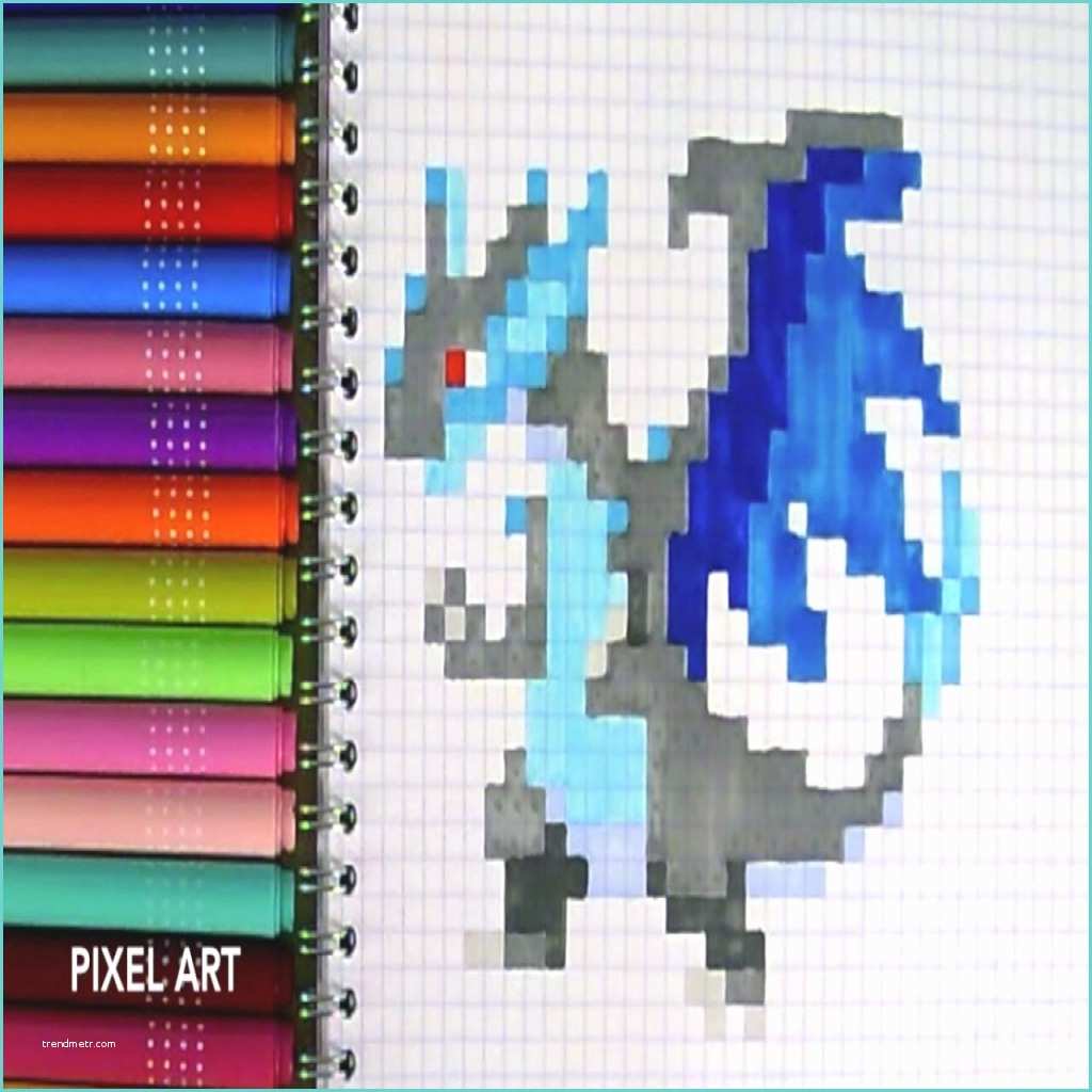 Pixel Art Minecraft A Imprimer Pixel Mega Dracaufeu X – Youtube Destiné à Coloriage Pixel