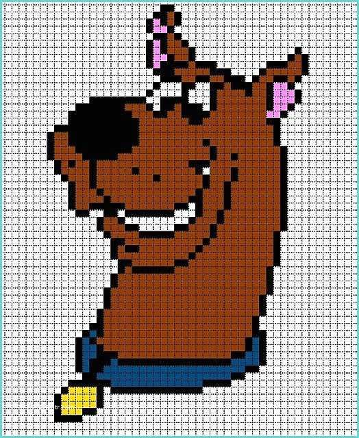 Pixel Art Minecraft A Imprimer Scooby Doo Pixel Art Minecraft Blog