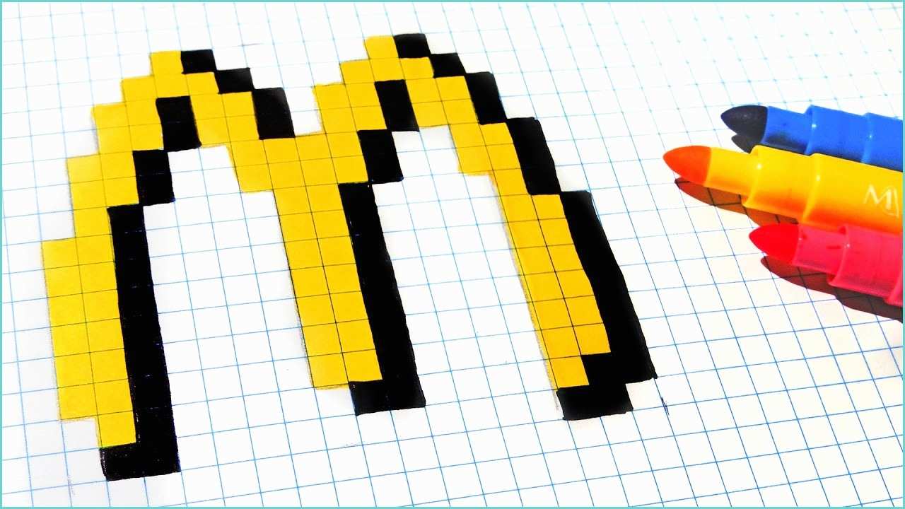 Pixel Art Simple Et Rapide Handmade Pixel Art How to Draw Mcdonalds Logo Pixelart