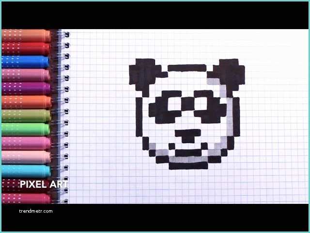 Pixel Art Simple Et Rapide Ment Dessiner Un Panda Kawaii Pixel Art Facile