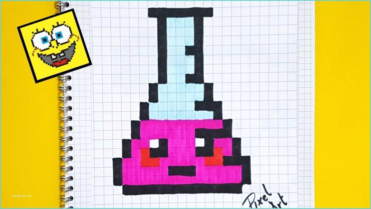 Pixel Art Simple Et Rapide Pixel Art Ment Dessiner Une Fiole KawaÏ
