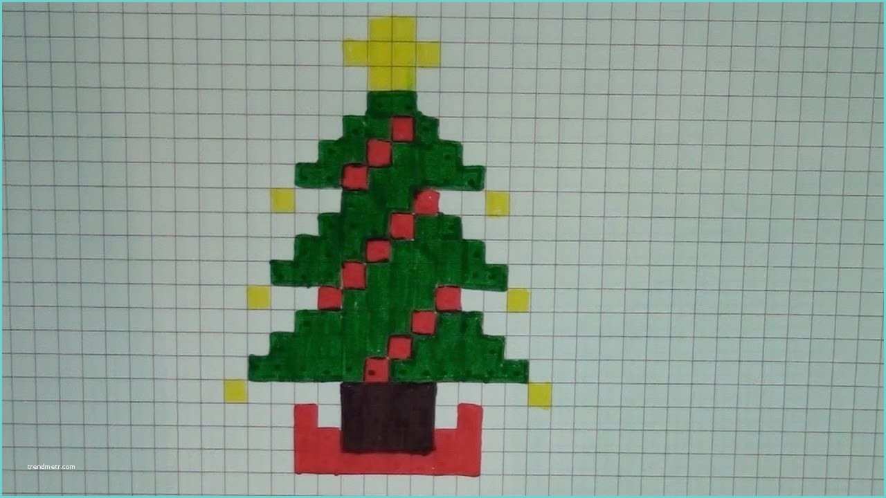 Pixel Sapin De Noel Ment Dessiner Un Sapin De Noël Pixel Art