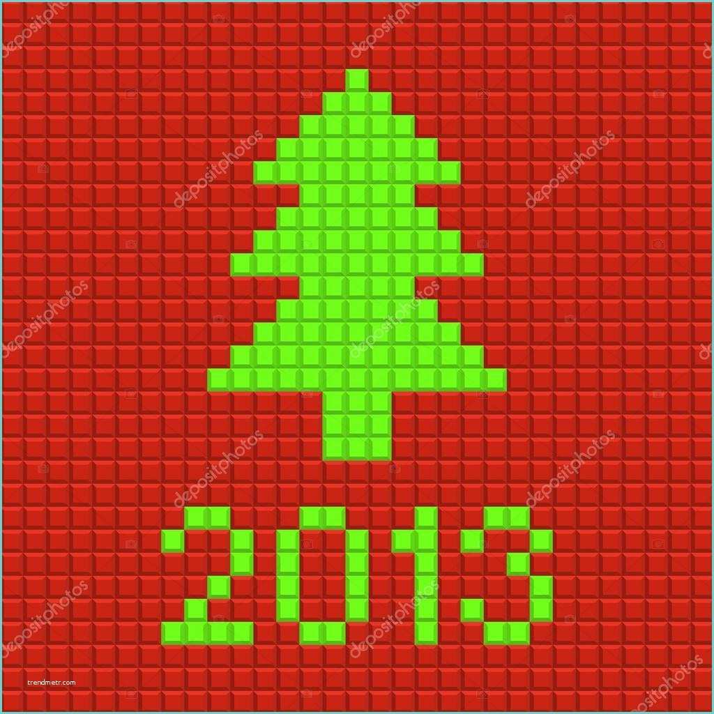 Pixel Sapin De Noel Sapin De Noël De Fond Dans Le Style Du Pixel Art — Image