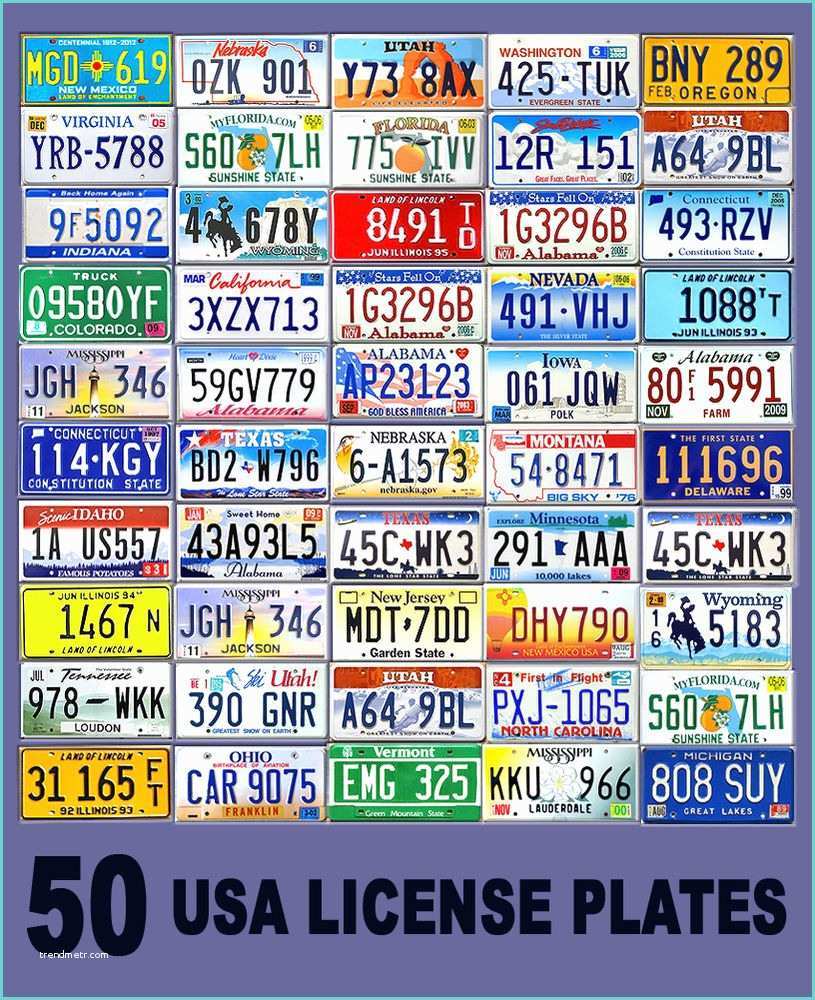 Placo Platr Dicor 2018 50 Usa License Plates Lot United States Decor Crafts