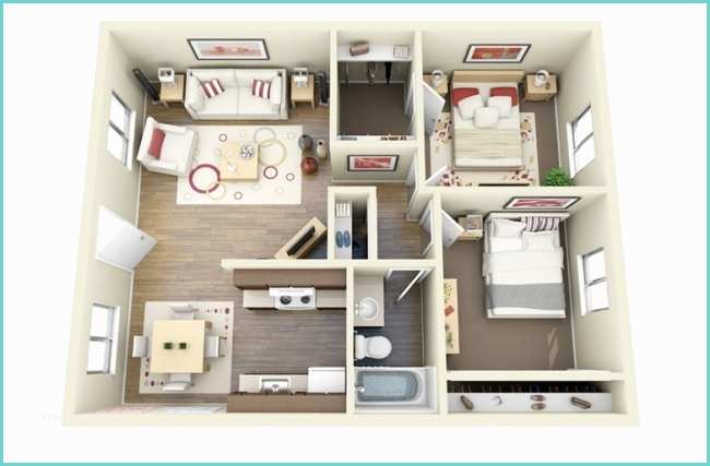 Plan Appartement 2 Chambres Idee Plan3d Appartement 2chambres 15