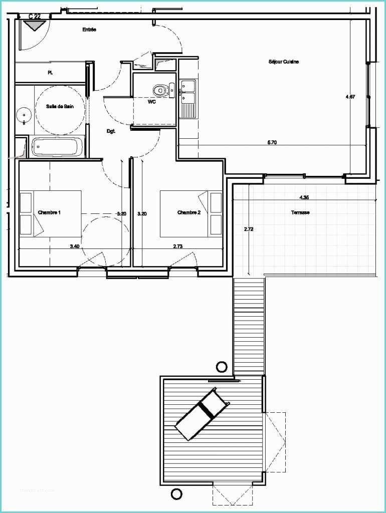 Plan Appartement 2 Chambres Plan Appartement 60m2 2 Chambres