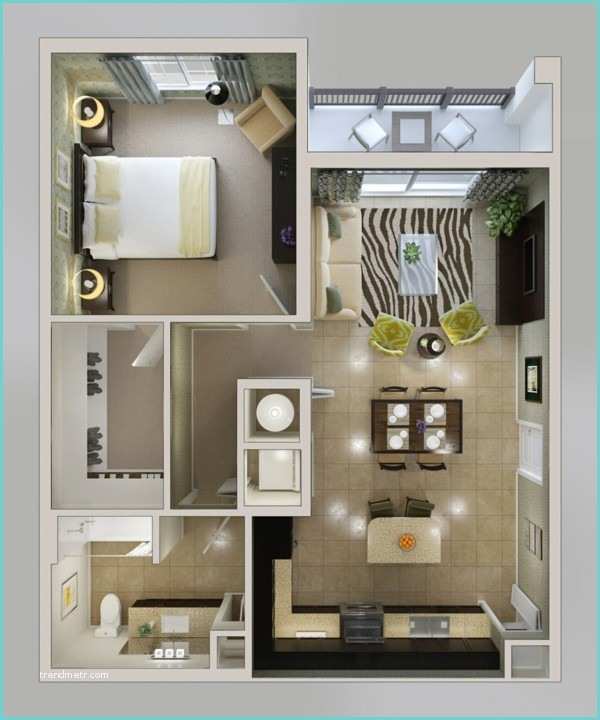 Plan Appartement 50 M2 Planos De Casas Y Apartamentos En 3 Dimensiones