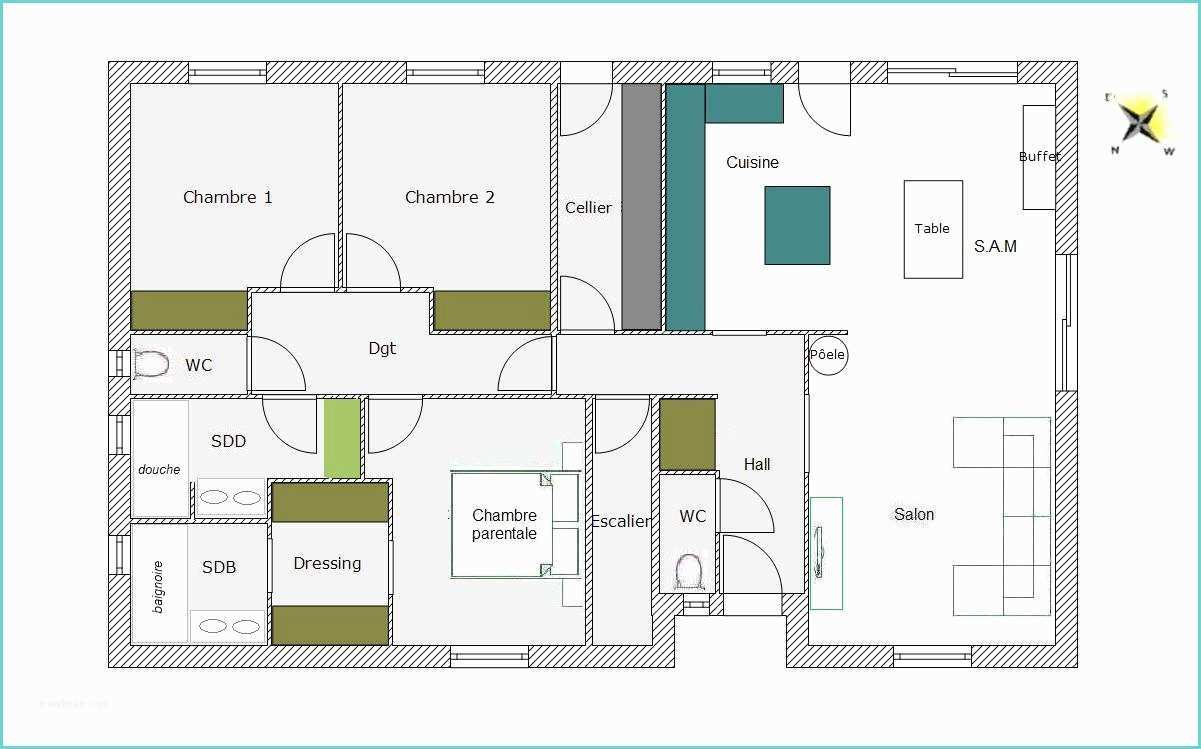 Plan Chambre Parentale Dressing Salle De Bain Plan Chambre Parentale 25m2