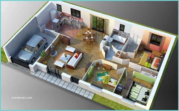 Plan De Maison 3d 150m2 Chalet Living Inspiration Room