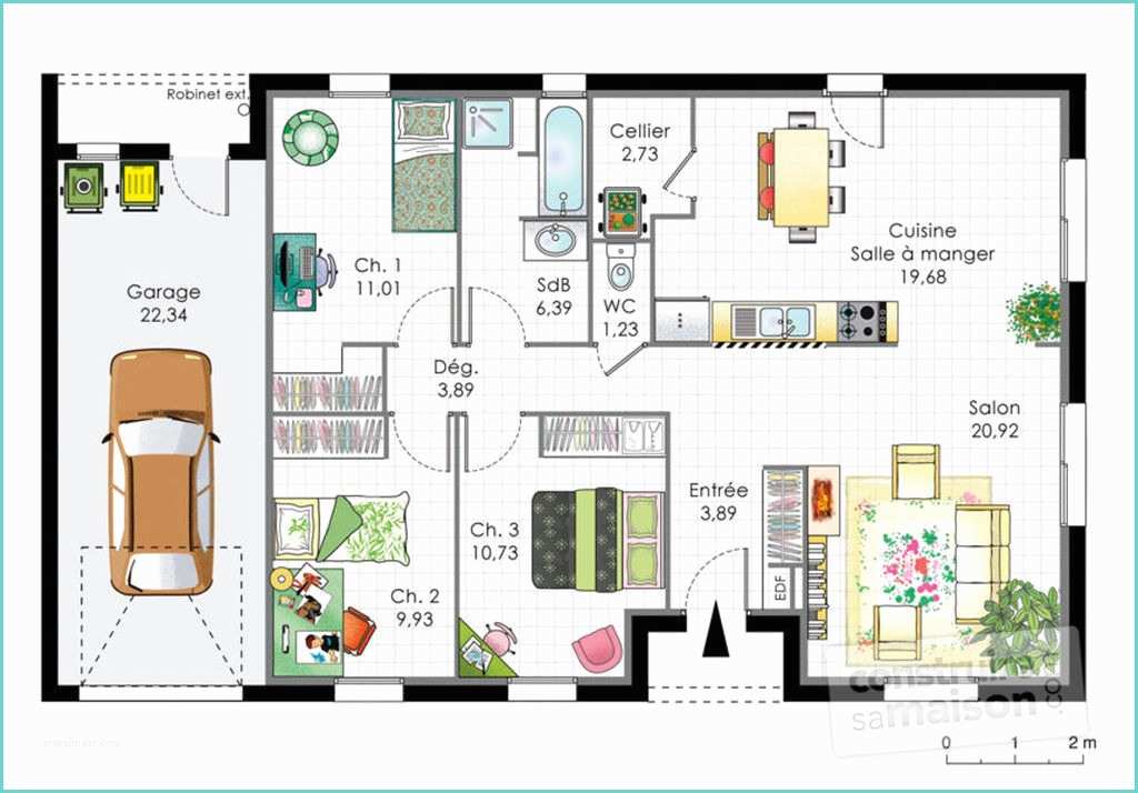 Plan De Maison 3d 150m2 Maison Pour Primo Accédants 1 Détail Du Plan De Maison