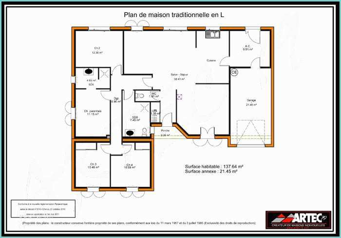 Plan De Maison 3d 150m2 Plan Maison 100m2 4 Chambres