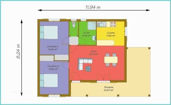 Plan De Maison 50m2 Modèles De Maisons D Habitation à Ossature Bois Brives