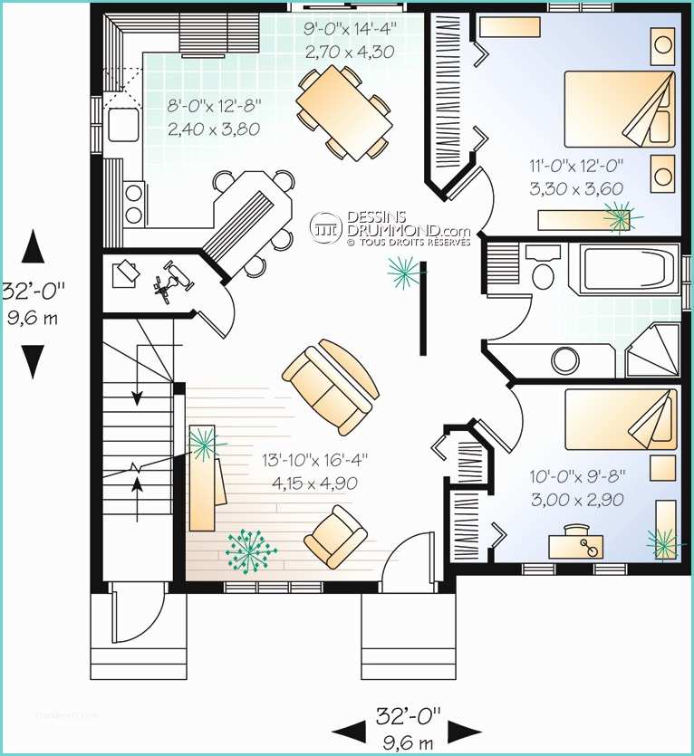 Plan De Maison Duplex Duplex Triplex W2096