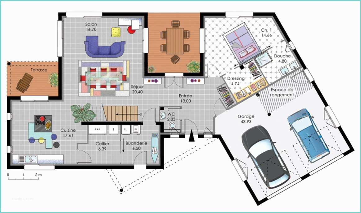 Plan De Maison Simple 3 Chambres Architecte Maison – Plan Maison Gratuit