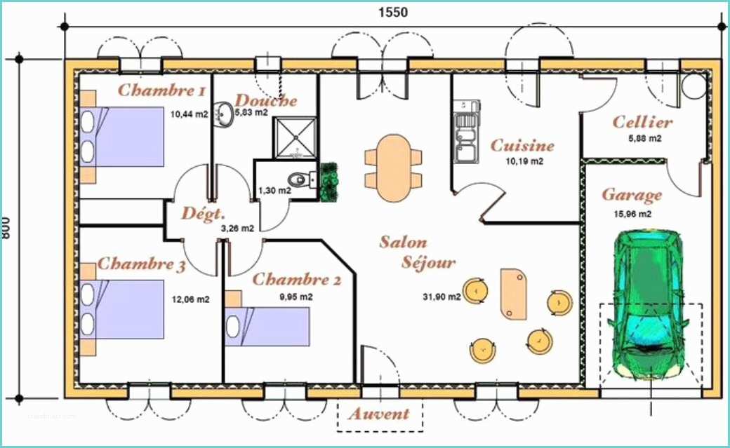 Plan De Maison Simple 3 Chambres Plan Maison Simple 3 Chambres Systembase