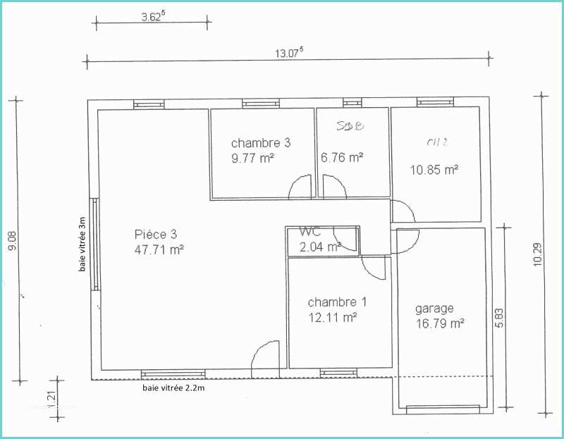 Plan De Maison Simple 3 Chambres Un Plan De Maison Simple