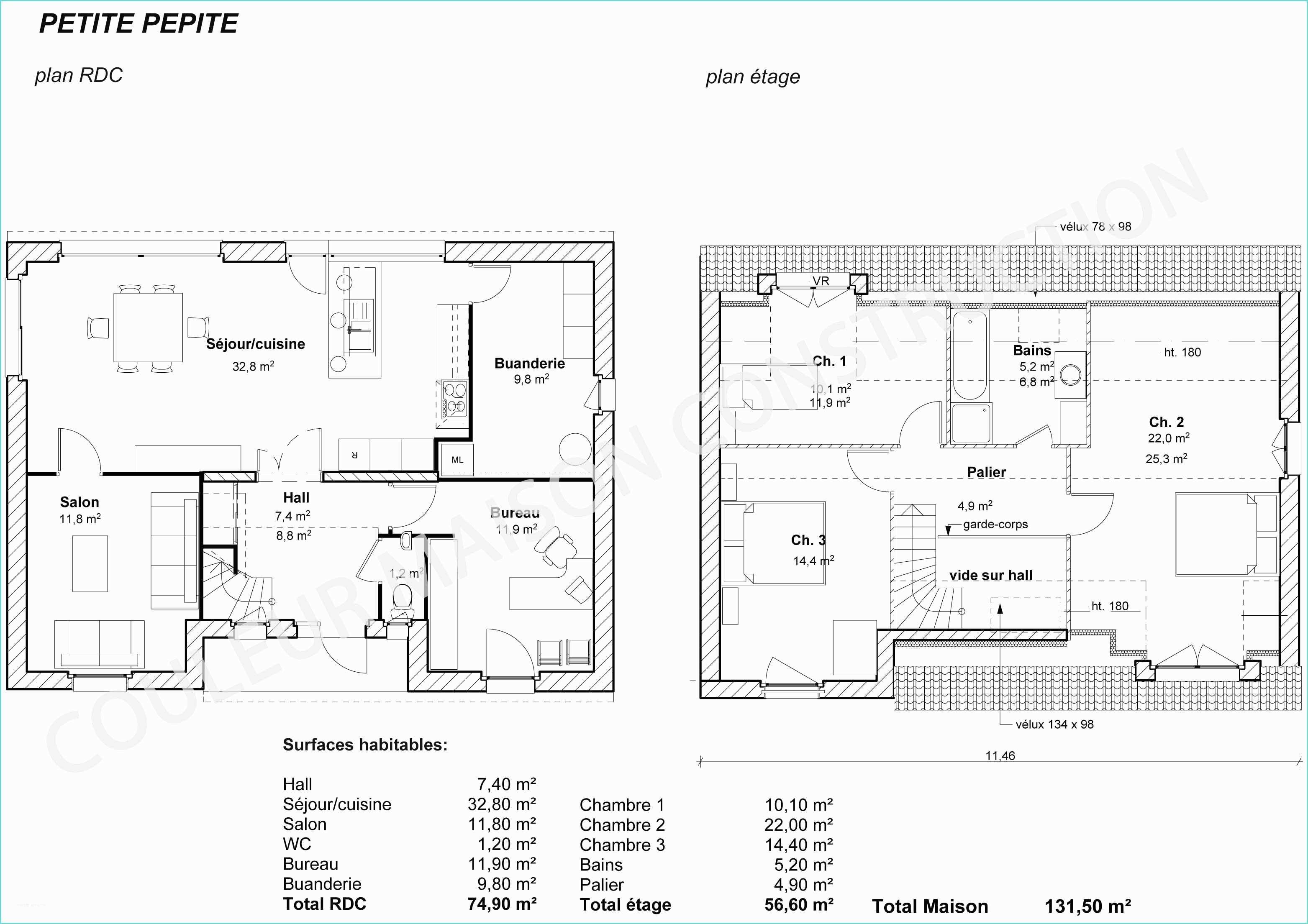 Plan De Maison Simple F2 Plan Maison Moderne Gratuit Pdf format Home Plans