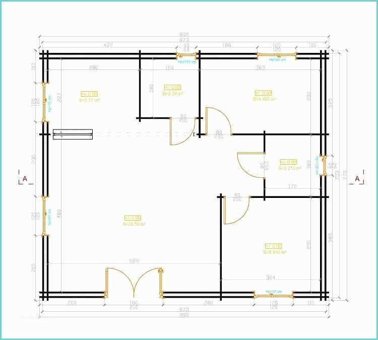 Plan De Maison Simple Maison 50m2 Au sol