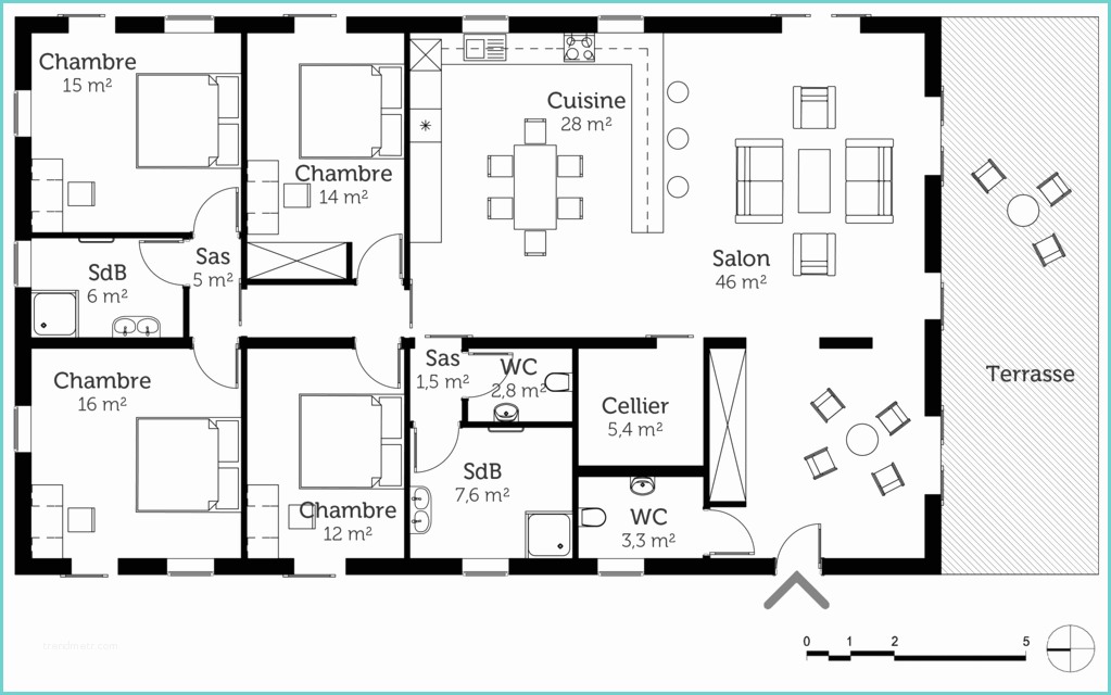 plan maison moderne gratuit pdf