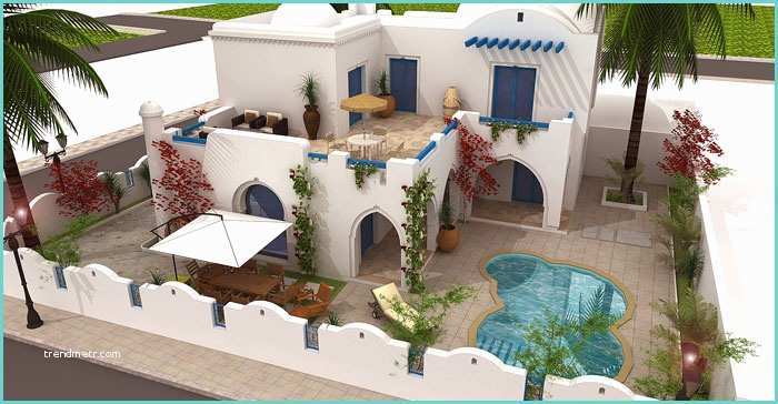 Plan Des Maisons Gratuit En Tunisie Plan Maison 3 Chambres 3d