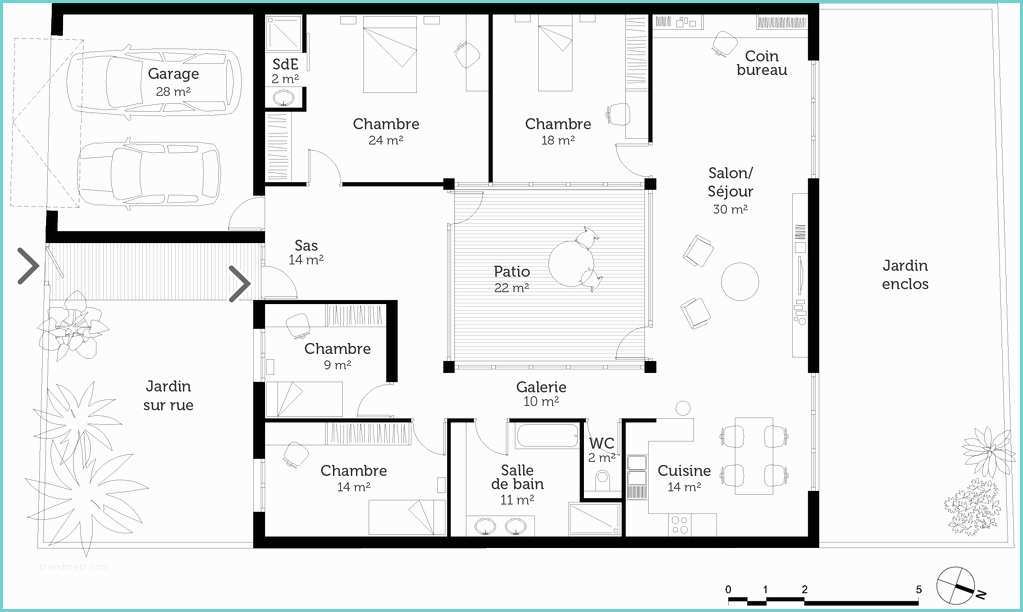 Plan Maison 3d 4 Chambres Plan Maison Plain Pied 4 Chambres ‒ Ooreka