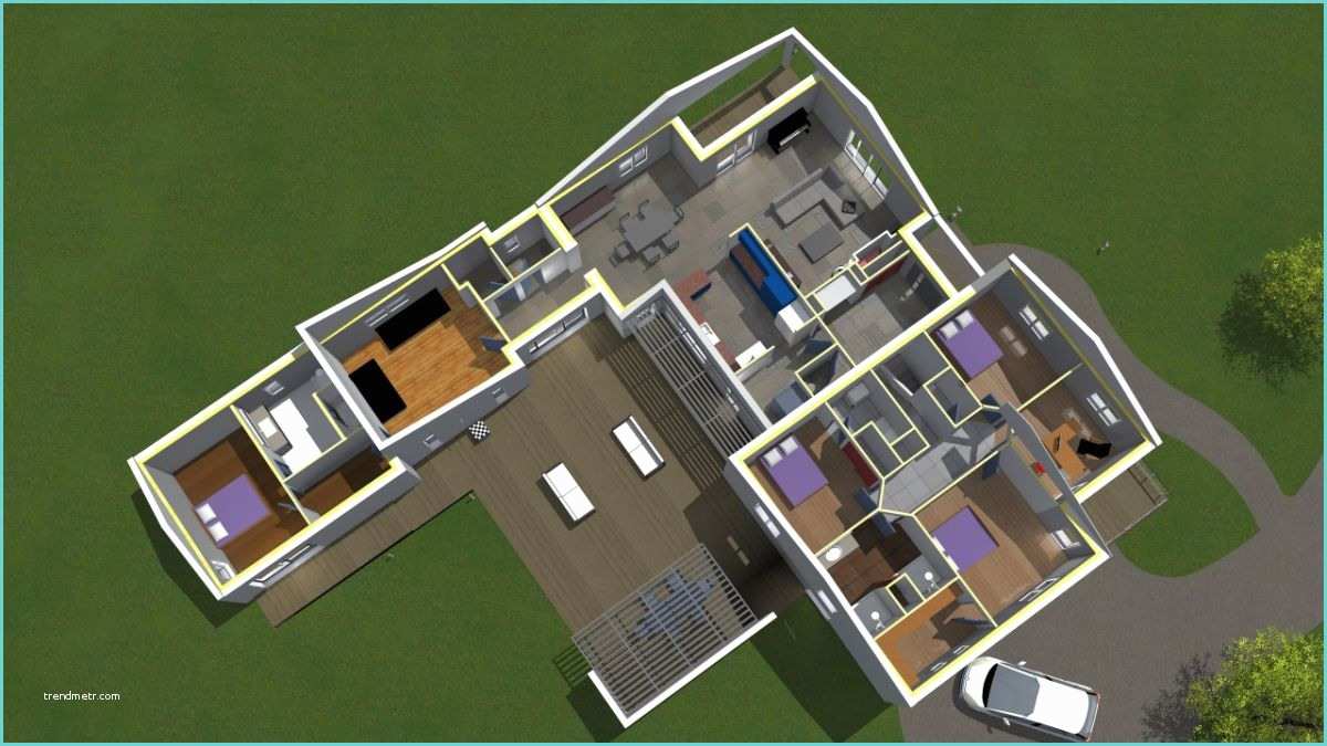 Plan Maison 3d 4 Chambres Plans Maisons En L