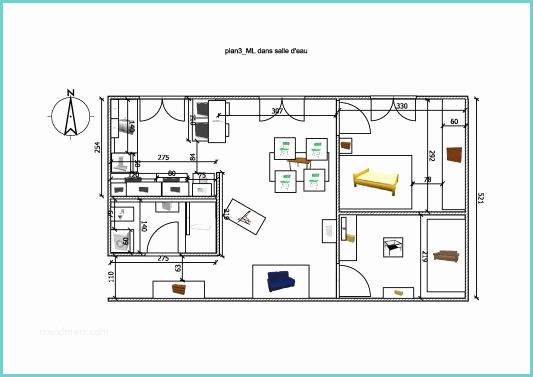 Plan Maison 50m2 1 Chambre Plan Appartement 50m2