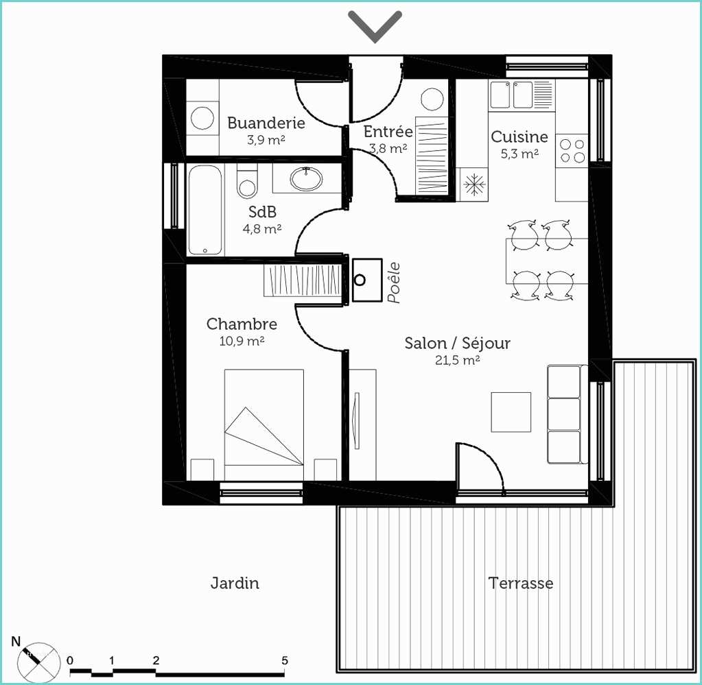 Plan Maison 50m2 1 Chambre Plan Maison 50 M² Avec 1 Chambre Ooreka