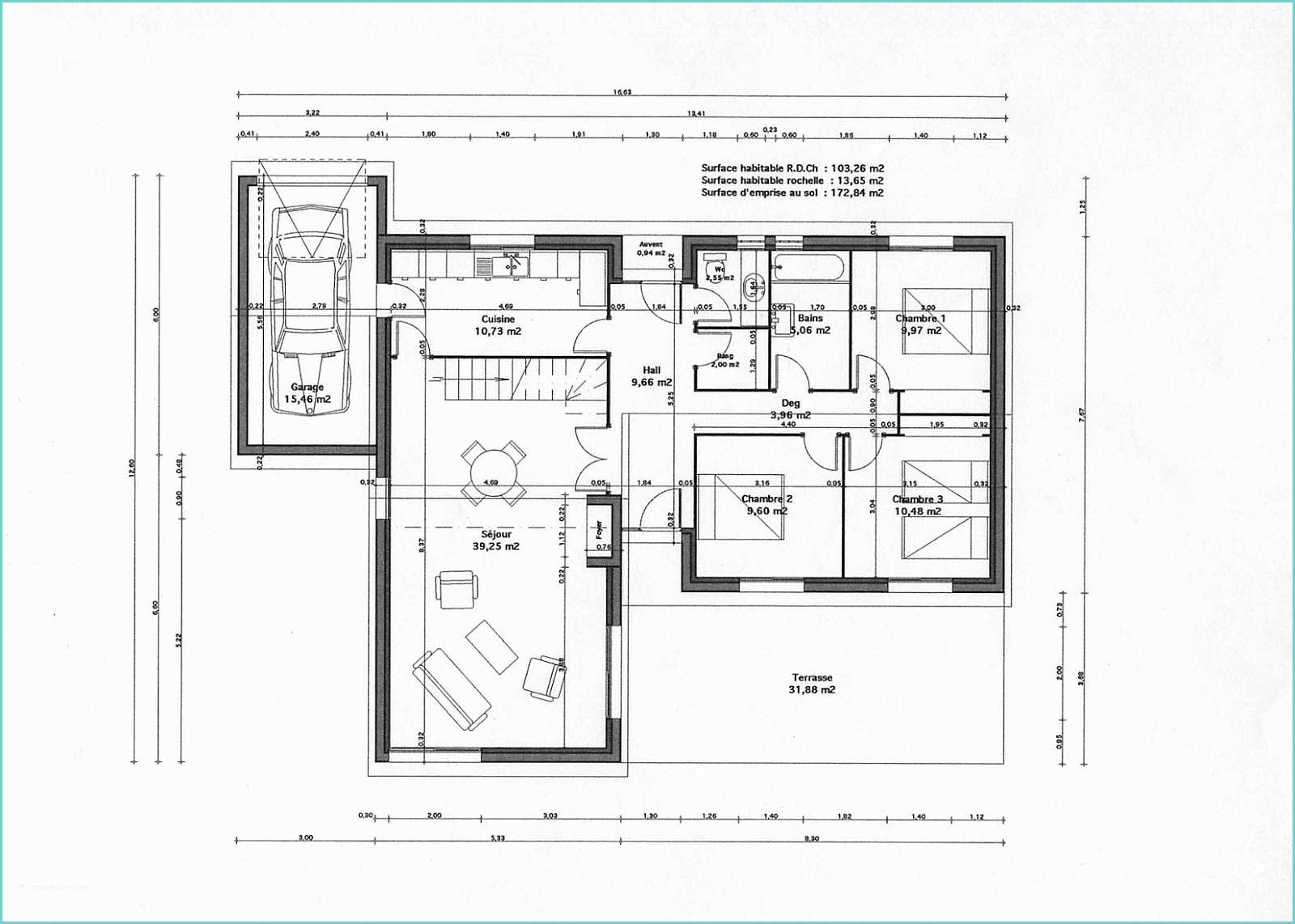 Plan Maison 50m2 1 Chambre Plan Maison Africaine Gratuit