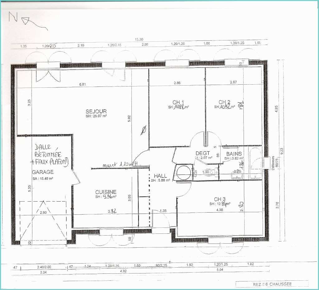 Plan Maison Californienne Plain Pied Plan De Maison 70m2