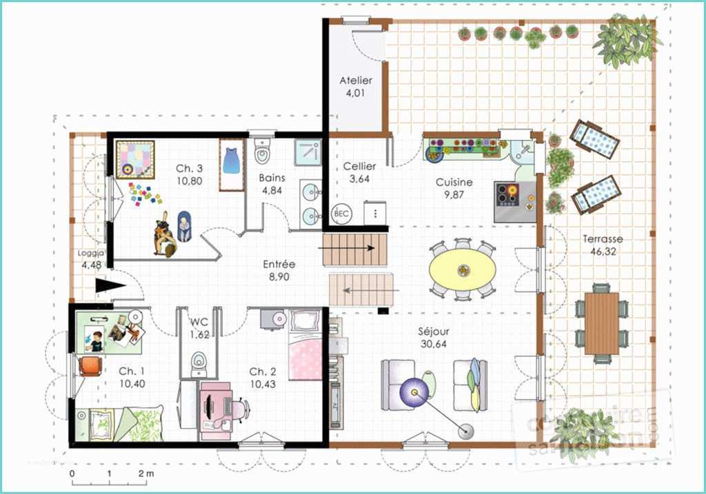 Plan Petite Maison Etage Maison Familiale 4 Détail Du Plan De Maison Familiale 4