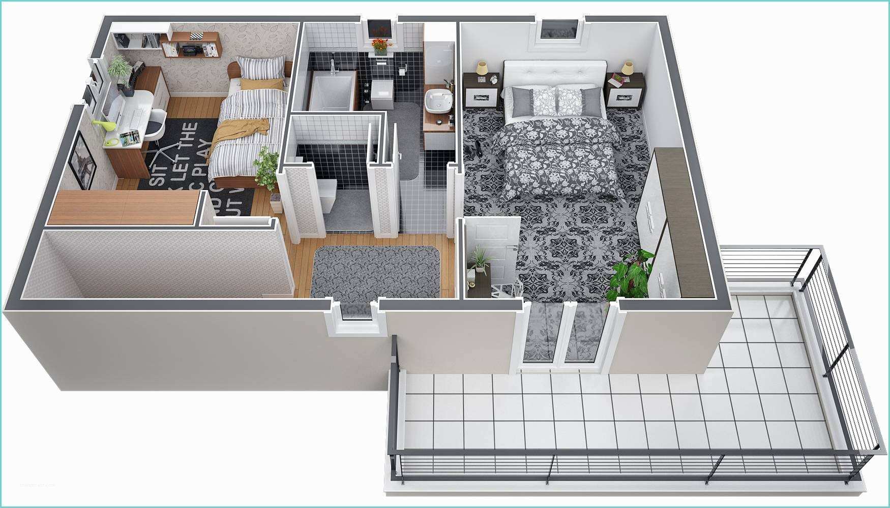 Plan Petite Maison Etage Plan De Maison 60m2 Avec Etage
